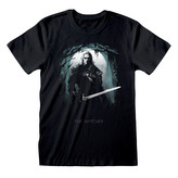 Pánské tričko The Witcher|Zaklínač: Silhouette Moon (L) černá bavlna