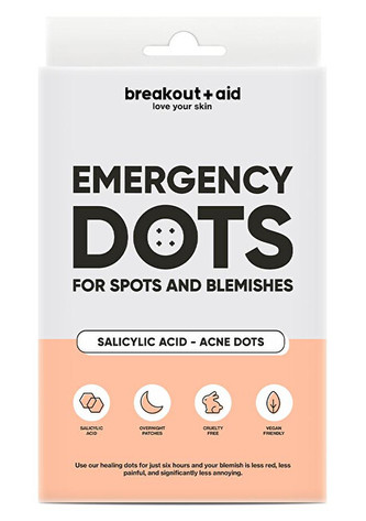 Breakout+aid Náplasti na akné s kyselinou salicylovou Emergency Dots 48 ks unisex