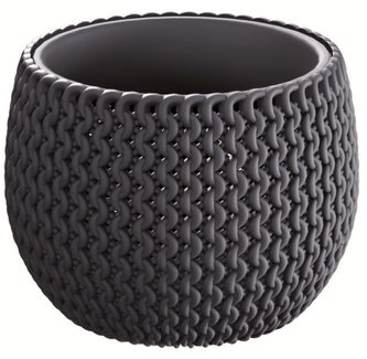 Květináč SPLOFY s vkladem 0,75 l / 14,4 cm antracit