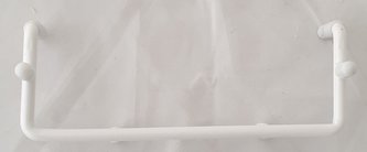 Věšák na koupelnový radiátor 2 háčky bílý