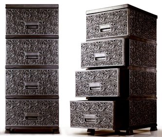 Komoda polyratan 44x38x90,5 cm RAF wenge