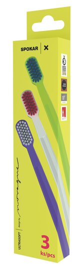 Kartáček zubní 3 ks Spokar Ultrasoft