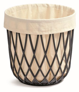 Koš univerzální 40x39 cm antracit plast s látkovým vkladem