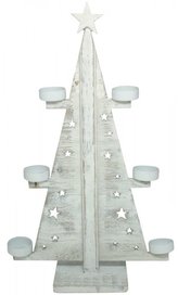 Svícen strom na čajové svíčky patina 45 cm