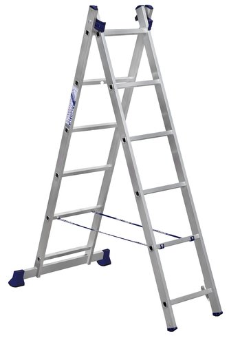 Žebřík výsuvný 2x6 příček (výška 1,60 m / 2,54 m)