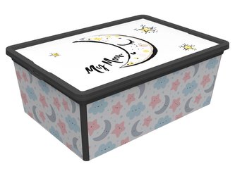 Box úložný CUTE SKY 10 l/26x37x14 cm s víkem