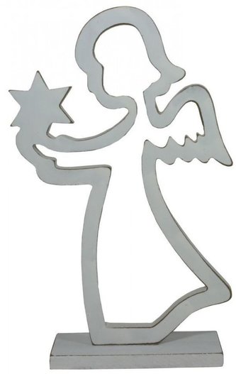 Dekorace anděl dřevěný velký 30 cm