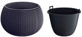 Květináč SPLOFY s vkladem 2,3 l / 23,9 cm antracit