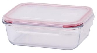 Dóza na potraviny 1000 ml sklo s plastovým CLIP víčkem