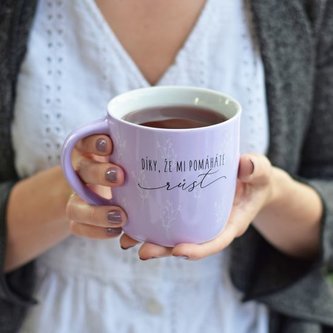 Hrnek 'DÍKY, ŽE MI POMÁHÁTE RŮST' 430 ml