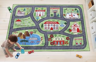 Kobereček dětský - autíčková dráha - anglická verze - šíře 100 cm , délka 150 cm