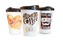 Kelímek RETRO VASO CAFÉ na kávu , s víčkem 3 motivy, 13x9 cm, 0,43 l, plast