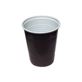 Kávový kelímek hnědo-bílý 0,2 l -PP- (Ø 70 mm) [100 ks]