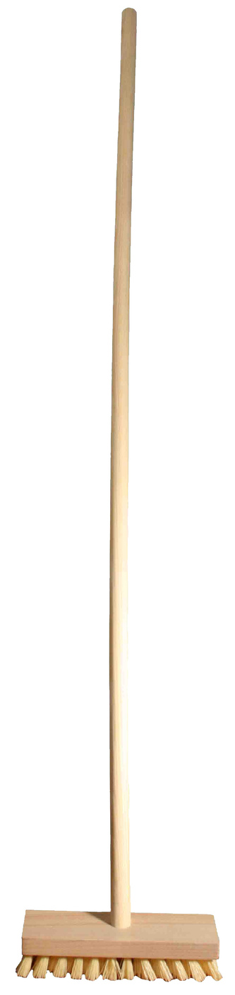 Rejžák dřevěný podlahový s holí 130 cm