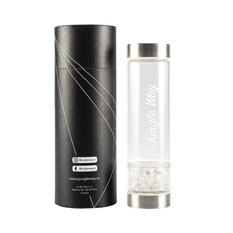 Jungle Way Designová skleněná láhev s křišťálem 480 ml