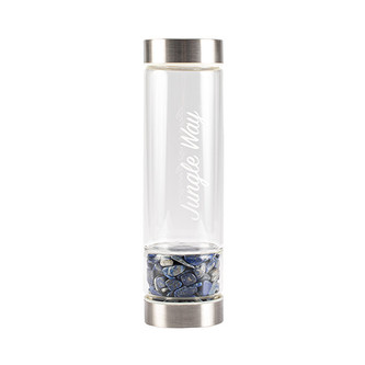 Jungle Way Designová skleněná láhev s lapisem lazuli 480 ml