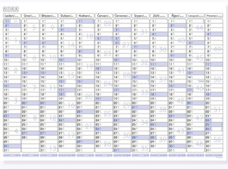 Plánovací roční mapa B1 skládaná 2022 - nástěnný kalendář