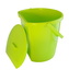 Vědro ke stěně 11 l s víkem neon zelené závěsné