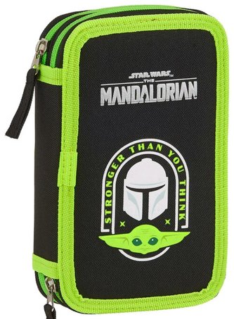 Dvoudílné školní pouzdro Star Wars|Hvezdné války: The Mandalorian (12,5 x 19,5 x 4 cm) 28 položek