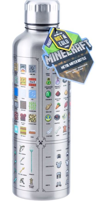 Nerezová láhev na pití Minecraft: Zbraně (objem 500 ml)