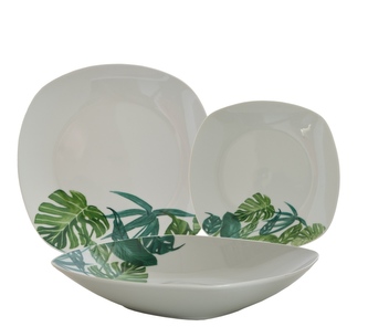 Jídelní souprava 18 dílů Zelené listy