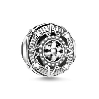Korálek \"Mayský kalendář\" Thomas Sabo, K0322-637-21, Karma Beads, 925 Sterling silver, blackened