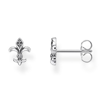 Náušnice \"Lilie\" Thomas Sabo, H2113-643-11, Sterling Silver, 925 Sterling silver, blackened, zirconia black