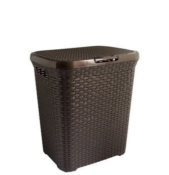 Koš na špin prádlo 48l rattan hnědý