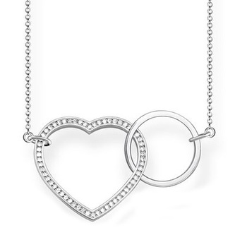 Náhrdelník \"Spolu srdce\" Thomas Sabo, KE1645-051-14-L80v, Glam & Soul, 925 Sterling silver, zirconia white