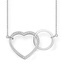 Náhrdelník \"Spolu srdce\" Thomas Sabo, KE1645-051-14-L80v, Glam & Soul, 925 Sterling silver, zirconia white