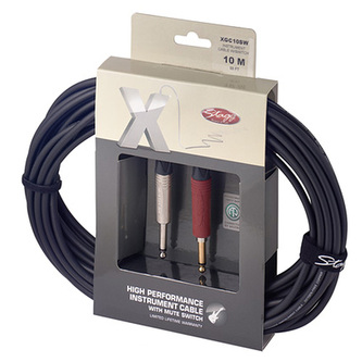 Nástrojový kabel Stagg, délka 10m, s přepínačem