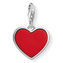 Přívěsek \"Červené srdce\" Thomas Sabo, 1471-337-10, Charm Club, 925 Sterling silver, simulated coral red