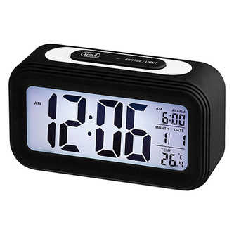 Digitální hodiny Trevi, SLD 3068S/BK, budík, datum, LCD displej, snooze, 2xAA baterie