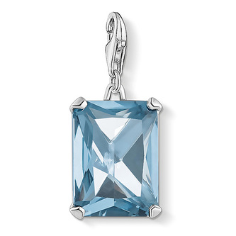 Přívěsek \"Modrý kámen velký\" Thomas Sabo, 1846-009-1, Charm Club, 925 Sterling silver, synthetic spinel light blue
