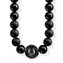 Náhrdelník \"Etnický černý\" Thomas Sabo, KE1674-704-11-L100, Sterling Silver, 925 Sterling silver, blackened, obsidian