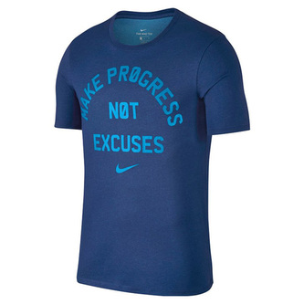 M NK DRY TEE DFC NO EXCUSES, 10 | MEN TRAINING | MENS | SHORT SLEEVE T-SHIRT | GYM BLUE/LT PHOTO BLUE/HTR | S