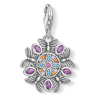 Přívěsek \"Amulet kaleidoskop\" Thomas Sabo, 1827-477-7, Charm Club, 925 Sterling silver, blackened, glass-ceramic stone, synthetic corundum, zirconia | multicoloured