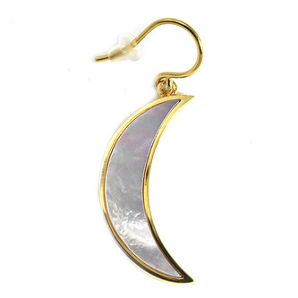 Náušnice \"Měsíc s perletí\" Thomas Sabo, H2017-501-14, Charm Club, 925 Sterling silver, 18k yellow gold plating, abalone mother-of-pearl, silicon