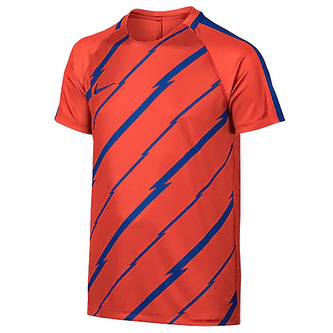Y NK DRY SQD TOP SS GX, 10 | FOOTBALL/SOCCER | YOUTH UNISEX | SHORT SLEEVE TOP | MAX ORANGE/PARAMOUNT BLUE/PARA | XS