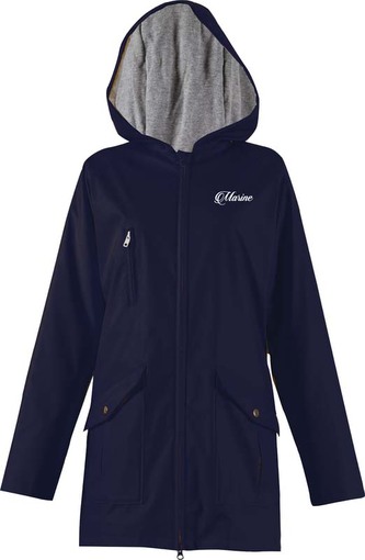MARINE - dámská pláštěnka s kapucí - Navy - XL