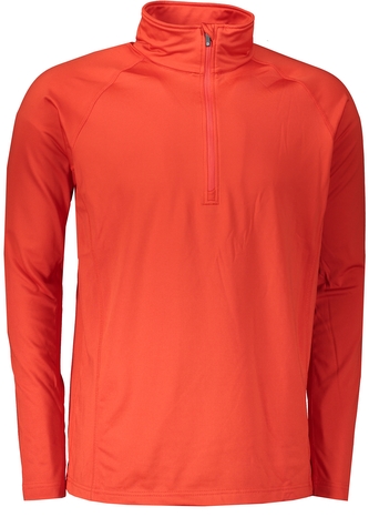 GTS 2127 - Pánské sportovní triko s dlouhým rukávem 1/2 zip - red - 3XL