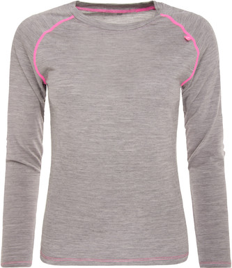 ULLERVAD-dámský top s dl.ruk.(merino 56%) - Dk grey - 38