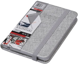 Kalendarz 2022 A7 Tyg. Rock srebrny ELEFANT