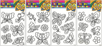 Předlohy na malování na sklo s vyvýšenou konturou - motýli 30 x 21 cm (1 kus) Předlohy na malování na sklo s vyvýšenou konturou - motýli 30 x 21 cm (1 kus)