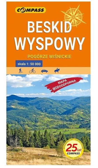 Mapa turystyczna - Beskid Wyspowy 1:50 000 w.2021 Mapa turystyczna - Beskid Wyspowy 1:50 000 w.2021