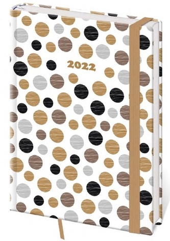 Diář 2022 B6 LYRA denní s gumičkou L232 Dots