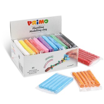 Plastelína PRIMO, sada 11 x 50g, mix barev, papírový obal