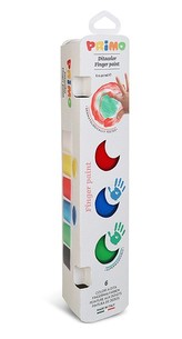 Prstové barvy PRIMO, sada 6 x 40ml, kelímky