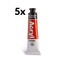 Akrylová barva PRIMO, 18ml, 5ks, šarlatově červená, tuby