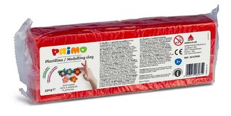 Plastelína PRIMO, 550g, červená